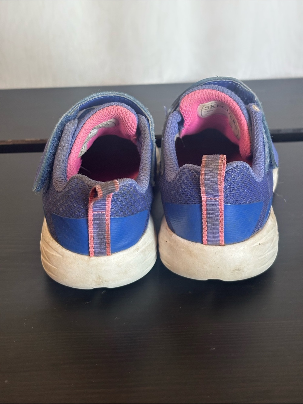 Skechers Toddler Velcro Sneakers Purple Blue Size 7 Play Shoes - Picture 4 of 7